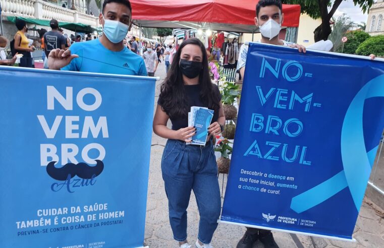 Novembro Azul: Prefeitura de Viçosa realizou atividades no centro