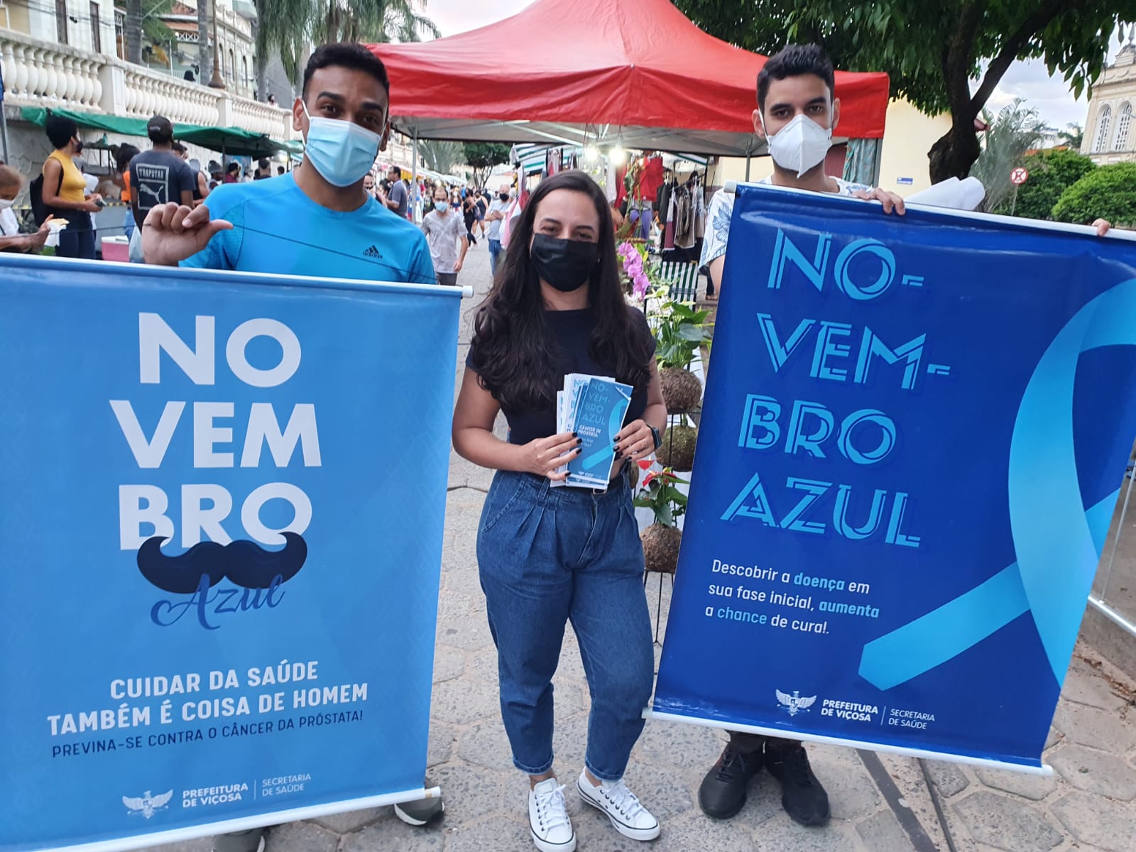 Novembro Azul: Prefeitura de Viçosa realizou atividades no centro