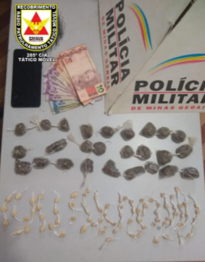 PM de Ubá apreende grande quantidade de drogas no bairro Olaria
