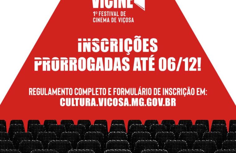 Inscrições prorrogadas para Mostra Competitiva do 1º VICINE