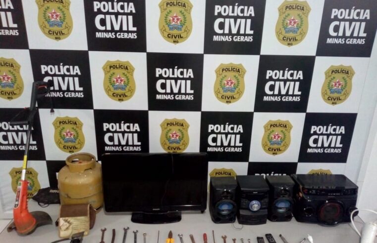 PCMG prende suspeito de cometer furto em Visconde do Rio Branco e recupera materiais