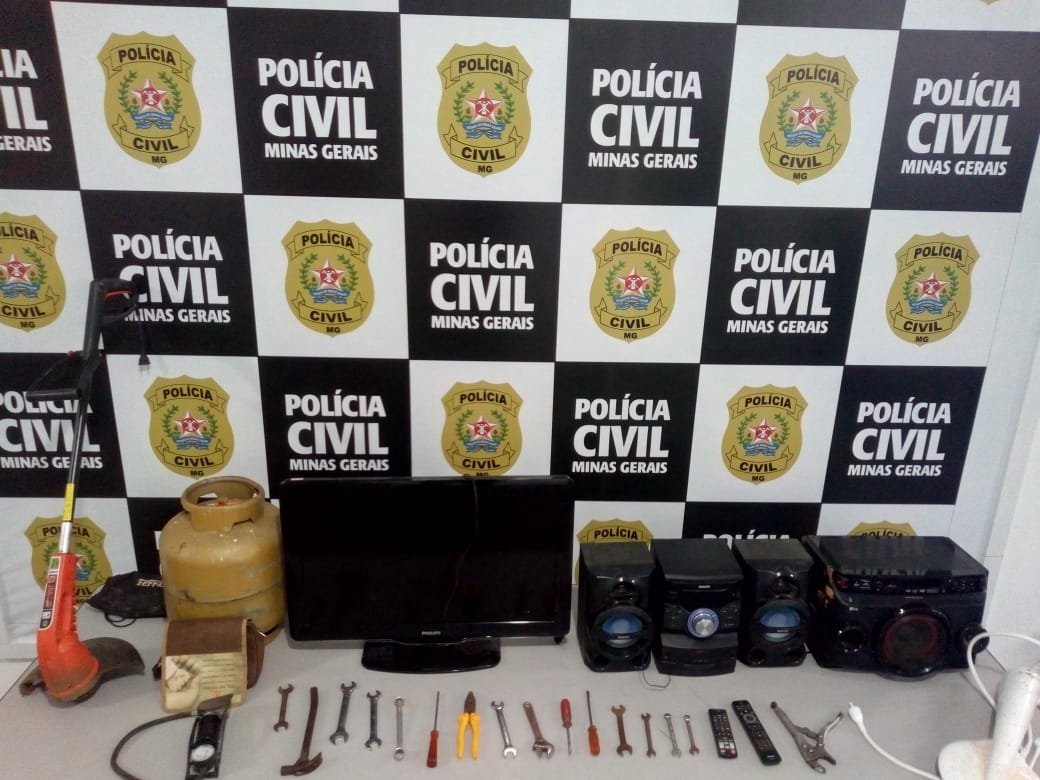 PCMG prende suspeito de cometer furto em Visconde do Rio Branco e recupera materiais
