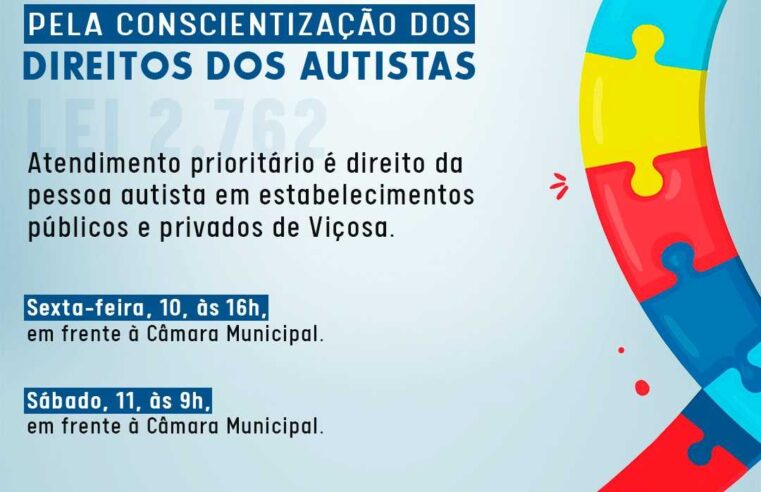 Prefeitura de Viçosa realizará evento de apoio a autistas
