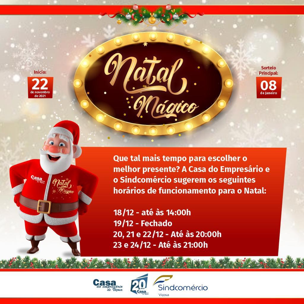 Casa do Empresário e Sindcomércio sugerem horário de funcionamento no período de Natal