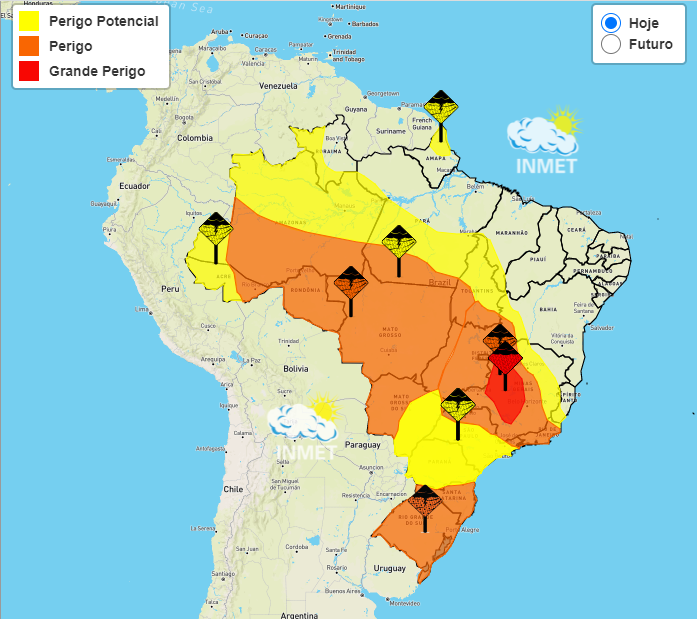 Inmet alerta Viçosa e mais 614 cidades de MG para tempestades com risco de alagamento