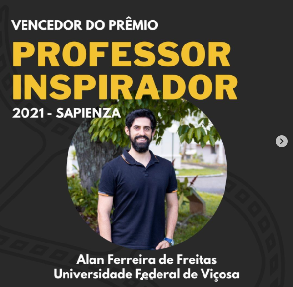 Professor da UFV vence prêmio ‘Professor Inspirador’