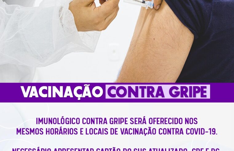Viçosa: Vacina contra a gripe será oferecida nos mesmos locais das vacinas contra a Covid-19
