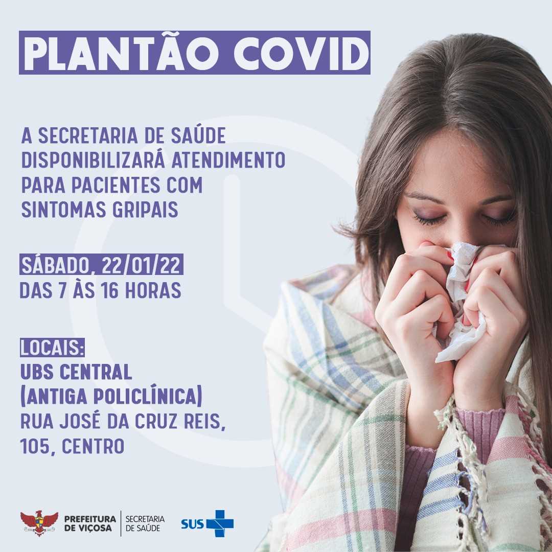 Secretaria de Saúde de Viçosa realizará Plantão Covid no próximo sábado (22)