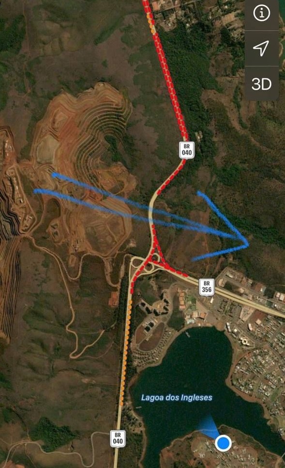 Sistema de drenagem de barragem transborda em Nova Lima e espalha lama na BR-040