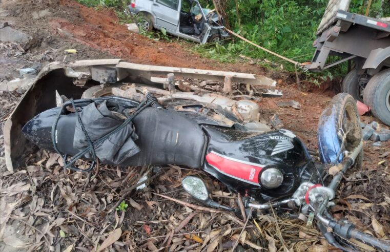 MG-482: grave acidente entre três veículos na rodovia que liga Porto Firme à Piranga