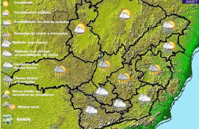 Previsão do tempo para Minas Gerais nesta segunda-feira, 21 de março