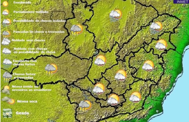 Previsão do tempo para Minas Gerais nesta segunda-feira, 7 de março