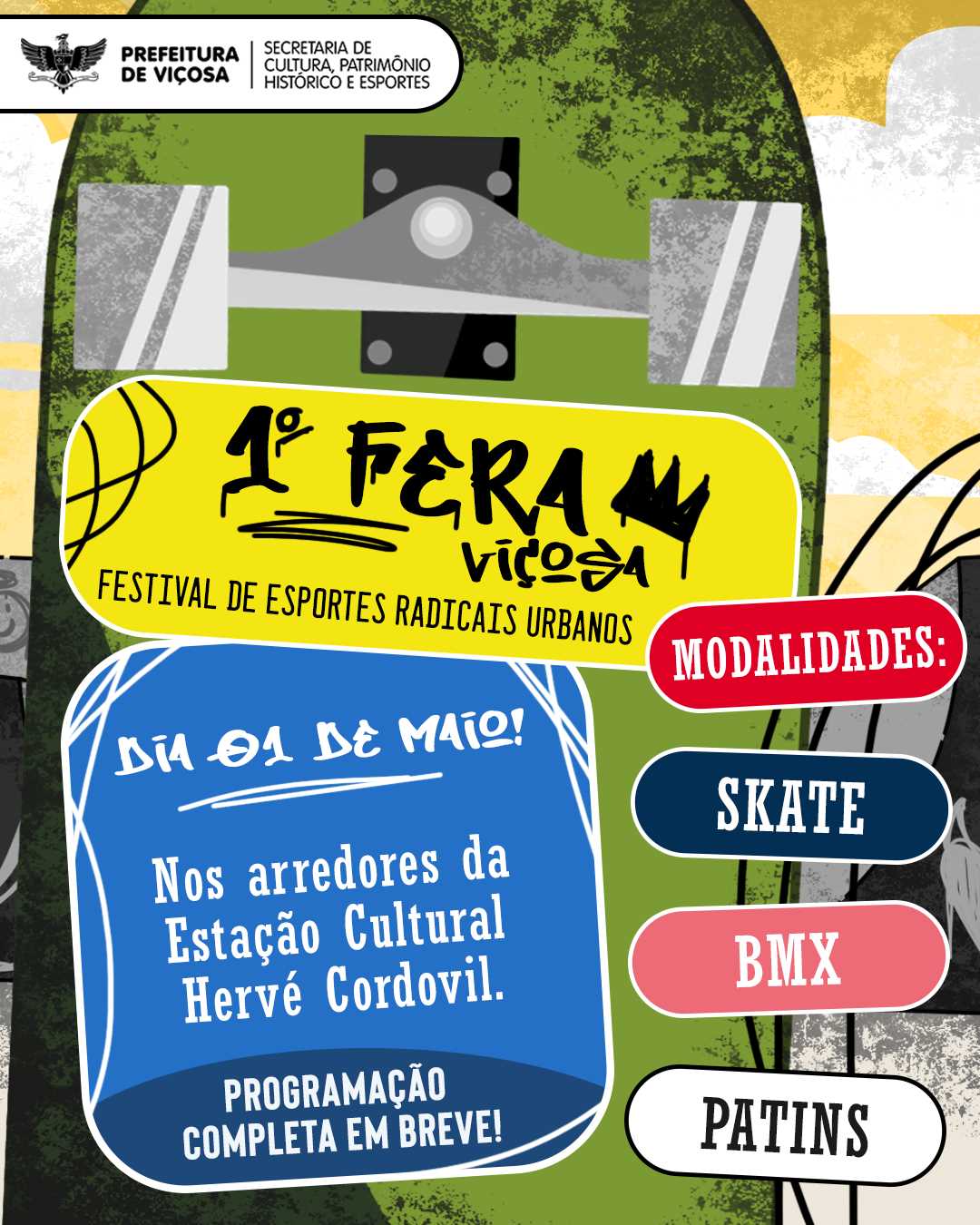 Prefeitura promoverá 1º Festival de Esportes Radicais Urbanos de Viçosa