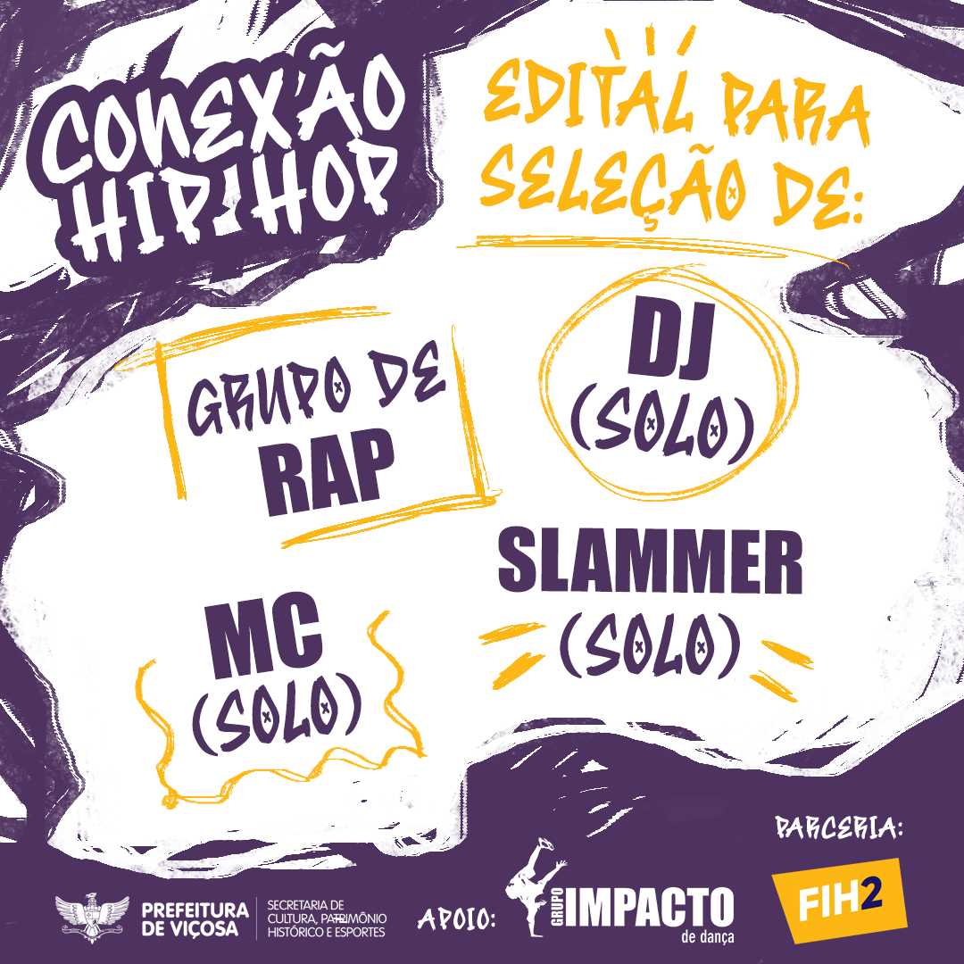 Viçosa: Secretaria de Cultura abre edital para apresentações no Conexão Hip Hop