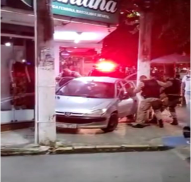 Visconde do Rio Branco: homem tenta fugir da polícia e quase atropela pessoas em calçada