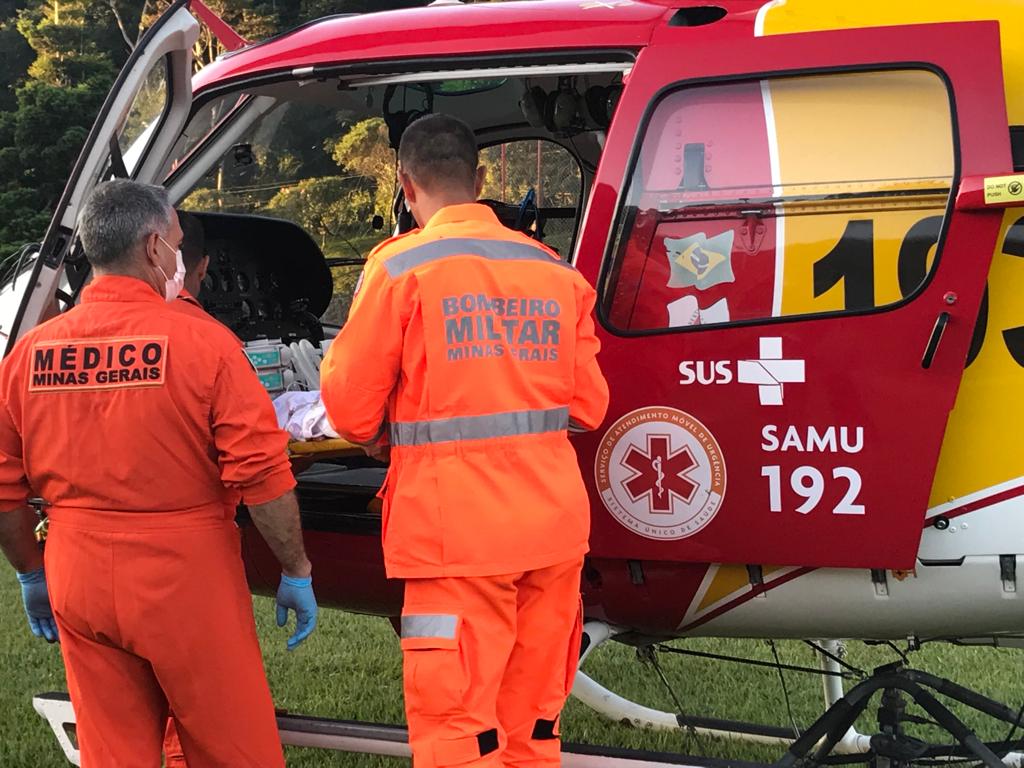 Bebê de três meses que estava internada no HSS precisou ser transferida de helicóptero para BH