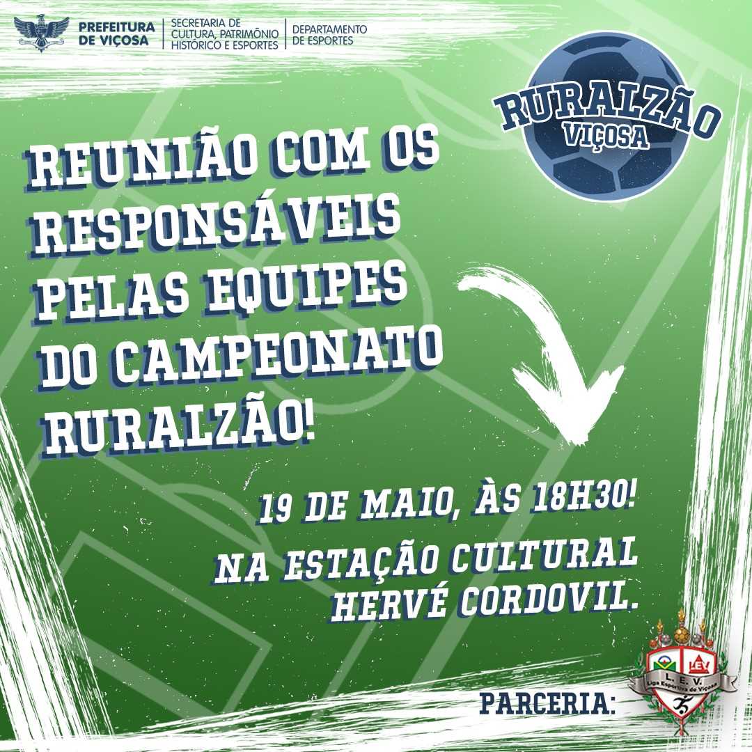 Departamento de Esportes de Viçosa convoca reunião para o Ruralzão de 2022