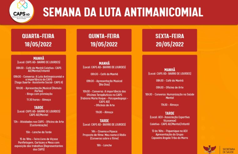 Prefeitura de Viçosa celebra dia Nacional da Luta Antimanicomial