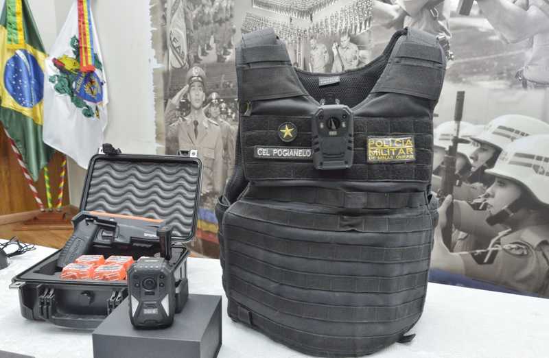 Polícia Militar inicia treinamento para a usar câmeras de segurança nas fardas