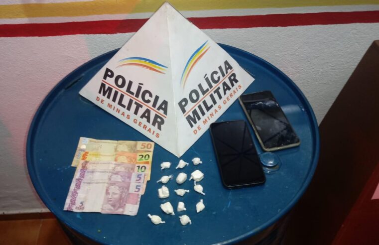 PM de São Geraldo prende casal por tráfico de drogas