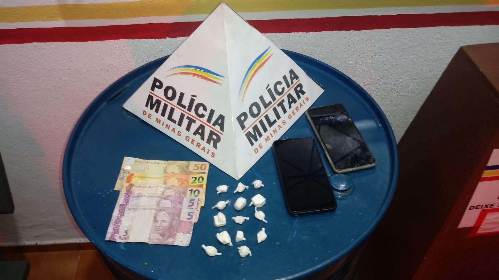 PM de São Geraldo prende casal por tráfico de drogas