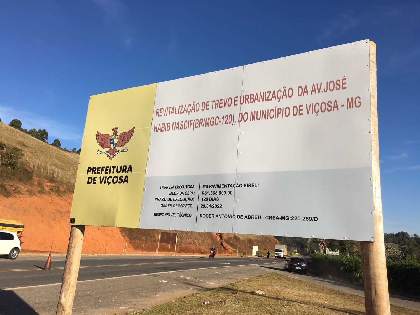 Prefeitura de Viçosa inicia revitalização do trevo e a urbanização da nova PH Rolfs