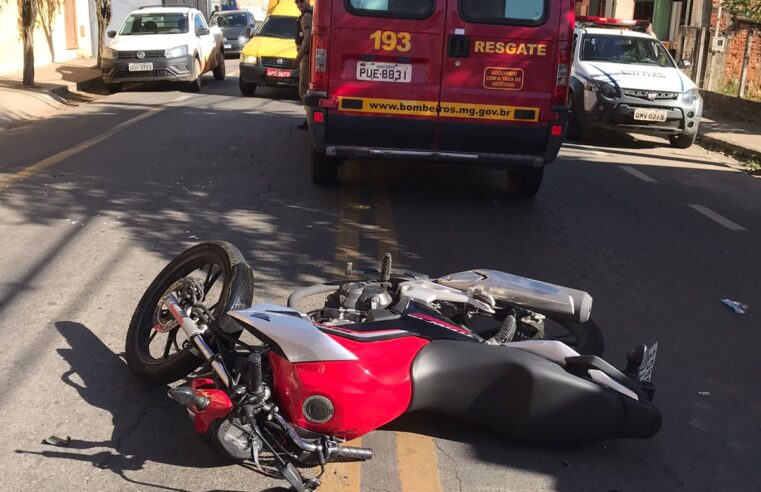 Viçosa: Acidente no bairro Santo Antônio deixa motociclista ferido
