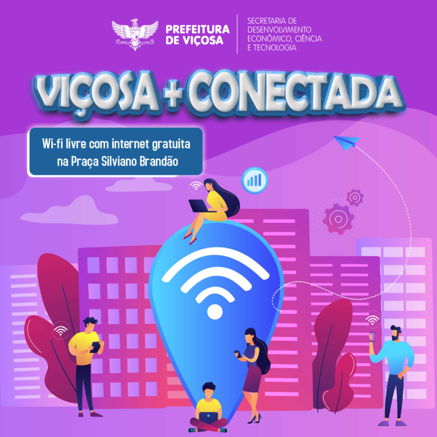 Prefeitura de Viçosa disponibiliza internet grátis na Praça Silviano Brandão
