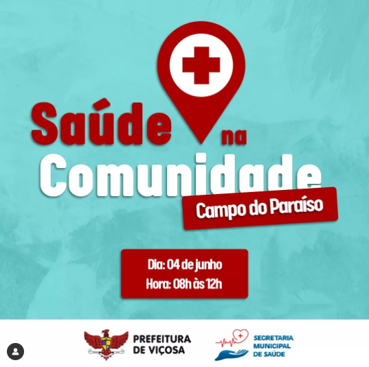 “Saúde na Comunidade” estará no Paraíso, em Viçosa, no próximo sábado (04)