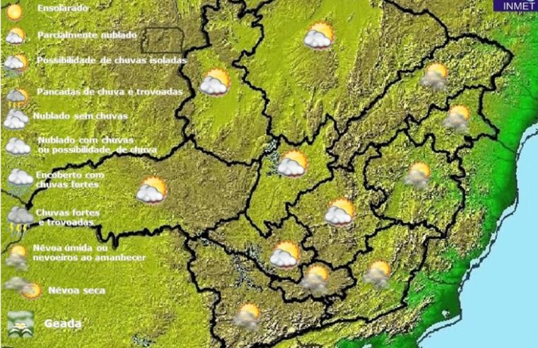 Previsão do tempo para Minas Gerais nesta terça-feira, 21 de junho