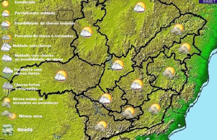 Previsão do tempo para Minas Gerais nesta terça-feira, 28 de junho