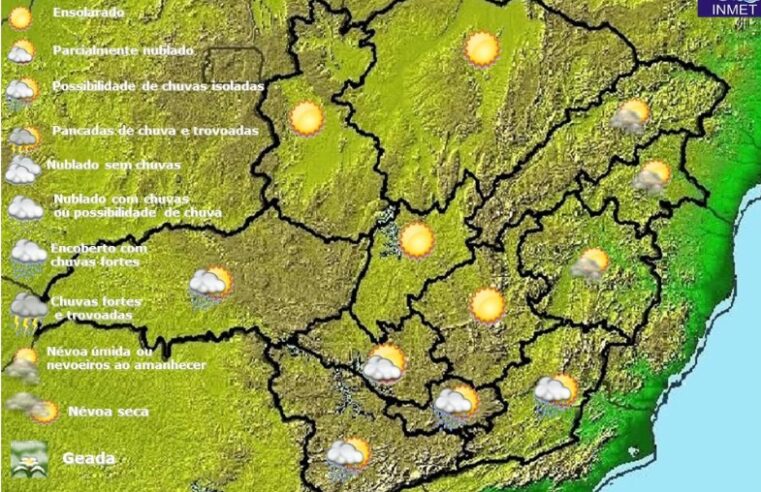 Chuva isolada é prevista para a Zona da Mata nesta quarta-feira 8/6