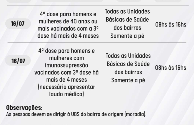 Prefeitura de Viçosa divulga vacinação contra Covid neste sábado (16)
