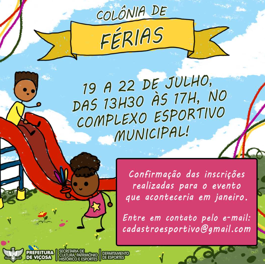 Viçosa: Edição 2022 da Colônia de Férias acontece em julho