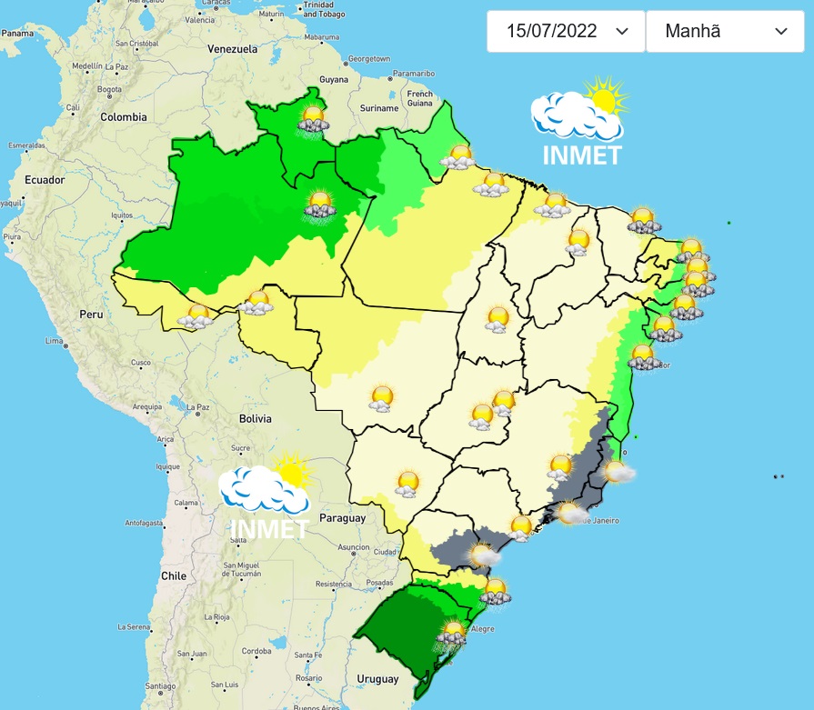Previsão do tempo para Viçosa e região nesta sexta-feira (15/7)