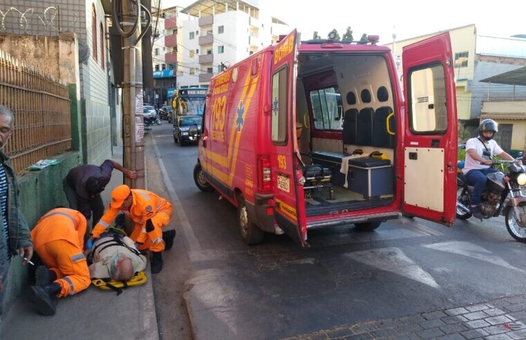 Viçosa: Idoso é atropelado por ônibus e sofre laceração na mão