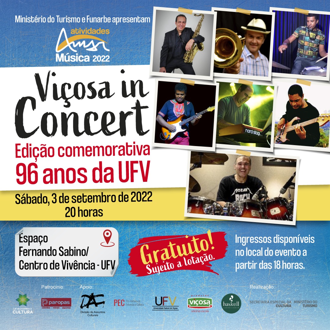 Evento Viçosa in Concert acontece no próximo sábado (03)