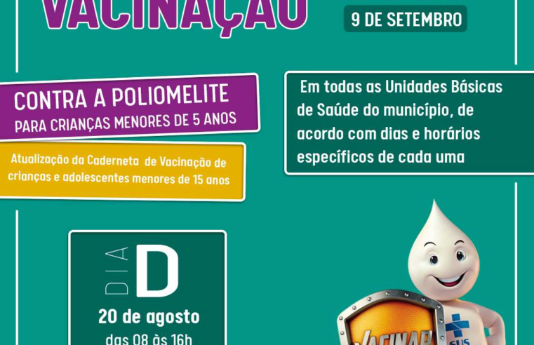 Viçosa: campanhas contra a Poliomielite e Multivacinação infantil iniciam nesta quinta (11)
