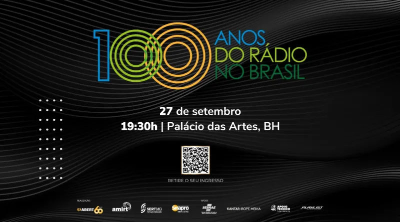 AMIRT celebra 100 anos do rádio no Brasil em evento no Palácio das Artes