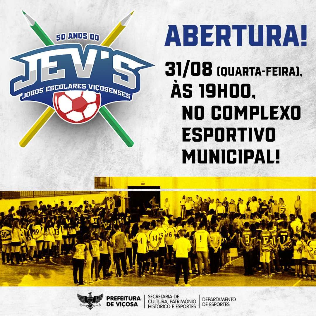Abertura do JEVs 2022 acontece amanhã (31)