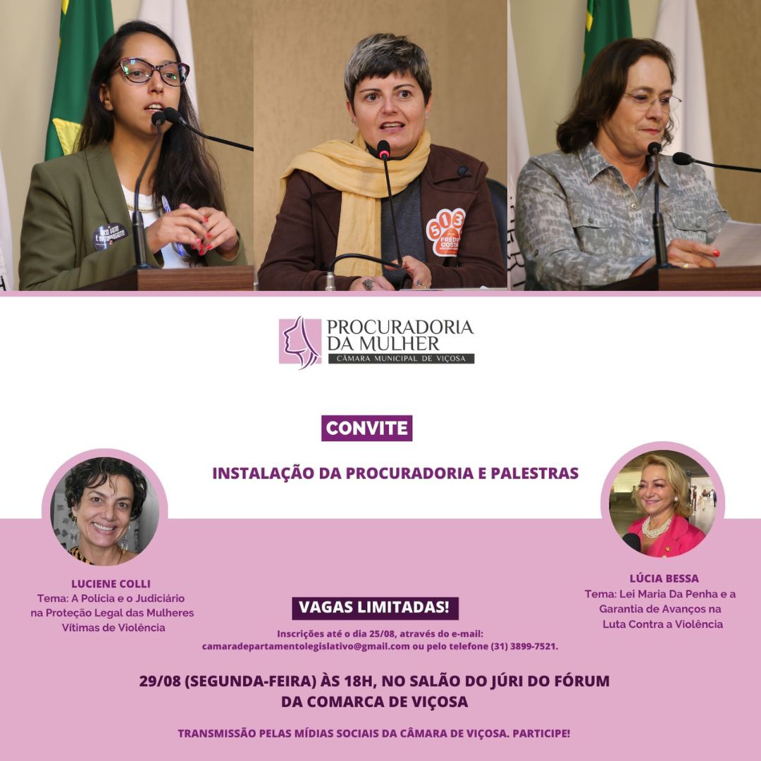 Vereadoras estarão a frente da Procuradoria da Mulher da Câmara