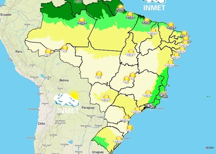 Previsão do tempo para Viçosa e região nesta quinta-feira (25/8)