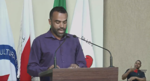 Vereador Rogério Tistú na Reunião Ordinária de ontem, 13/9