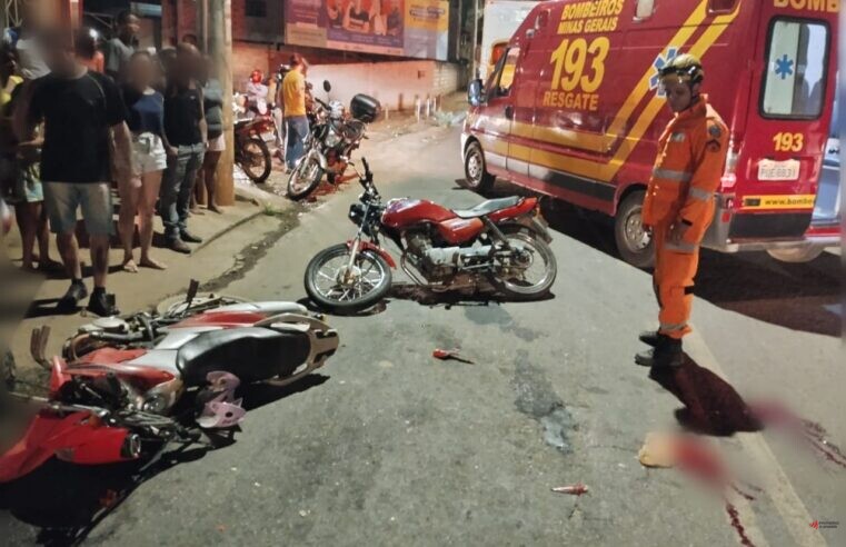 Colisão frontal entre motos deixa homem gravemente ferido no Cidade Nova