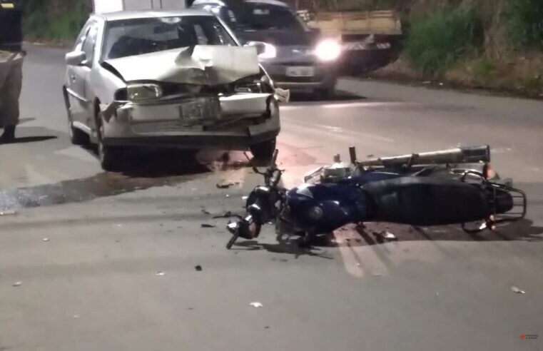 Motociclista de 18 anos fica ferido após colisão frontal no João Braz