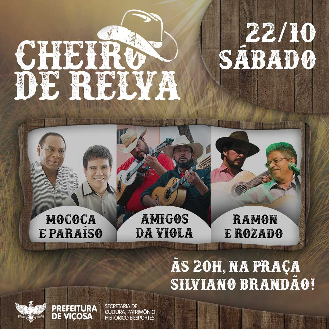 Cheiro de Relva, evento musical sertanejo, acontece no sábado (22)