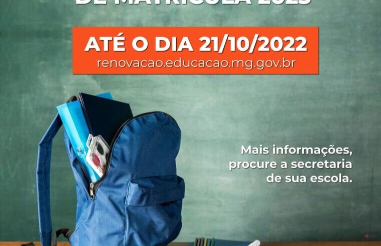 Começa renovação de matrícula da rede pública estadual de ensino para 2023