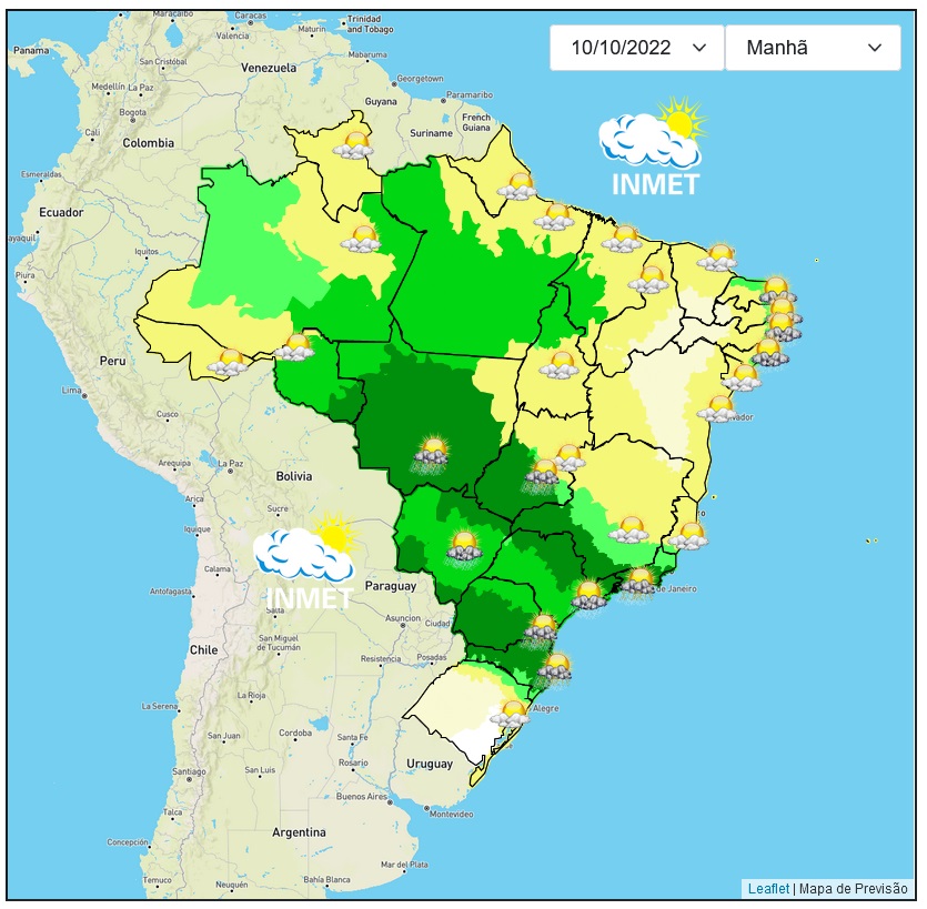 Previsão do tempo para Viçosa e região nesta segunda-feira (10/10)