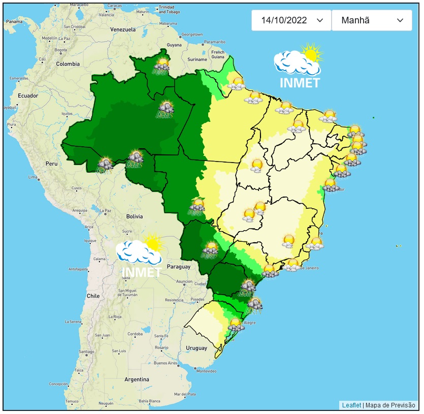 Previsão do tempo para Viçosa e região nesta sexta-feira (14/10)