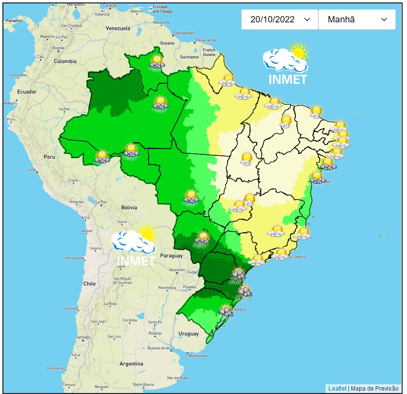 Previsão do tempo para Viçosa e região nesta quinta-feira (20/10)